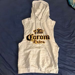 corona vintage no sleeve hoodie